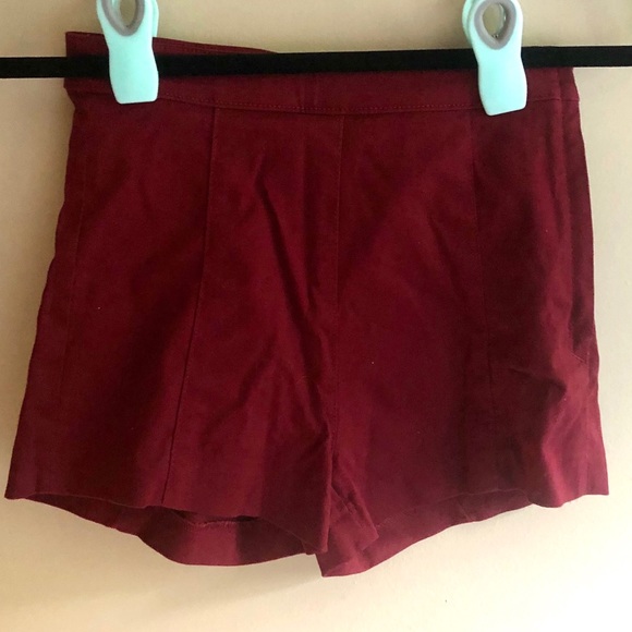 BOGO NWOT High-waist Maroon Shorts - Picture 1 of 4